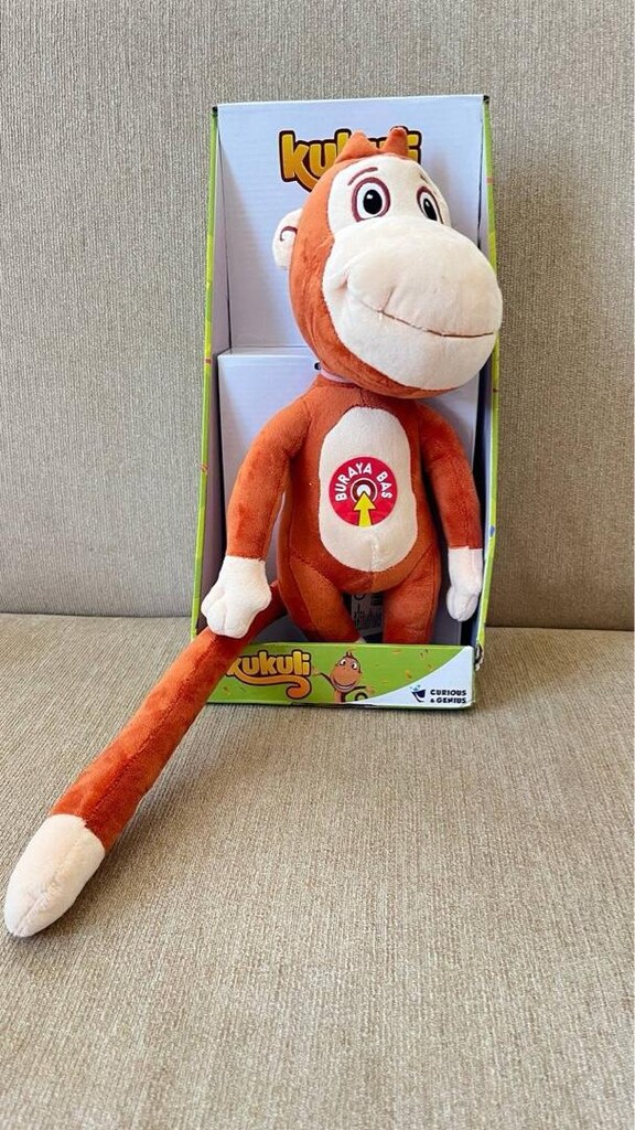 Kukuli Maymun Peluş Sesli 35cm Peluş Kukuli - 2