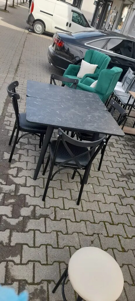 Mdf açılabilir yemek masası 4 adet tonet sandelye - 7