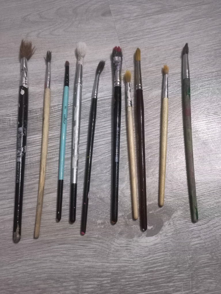 10 tane sulu boya fırçası - 4