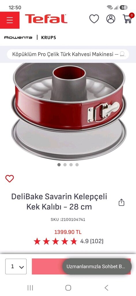 Tefal DeliBake Savarin Kelepçeli Kek Kalıbı 25 cm - 7