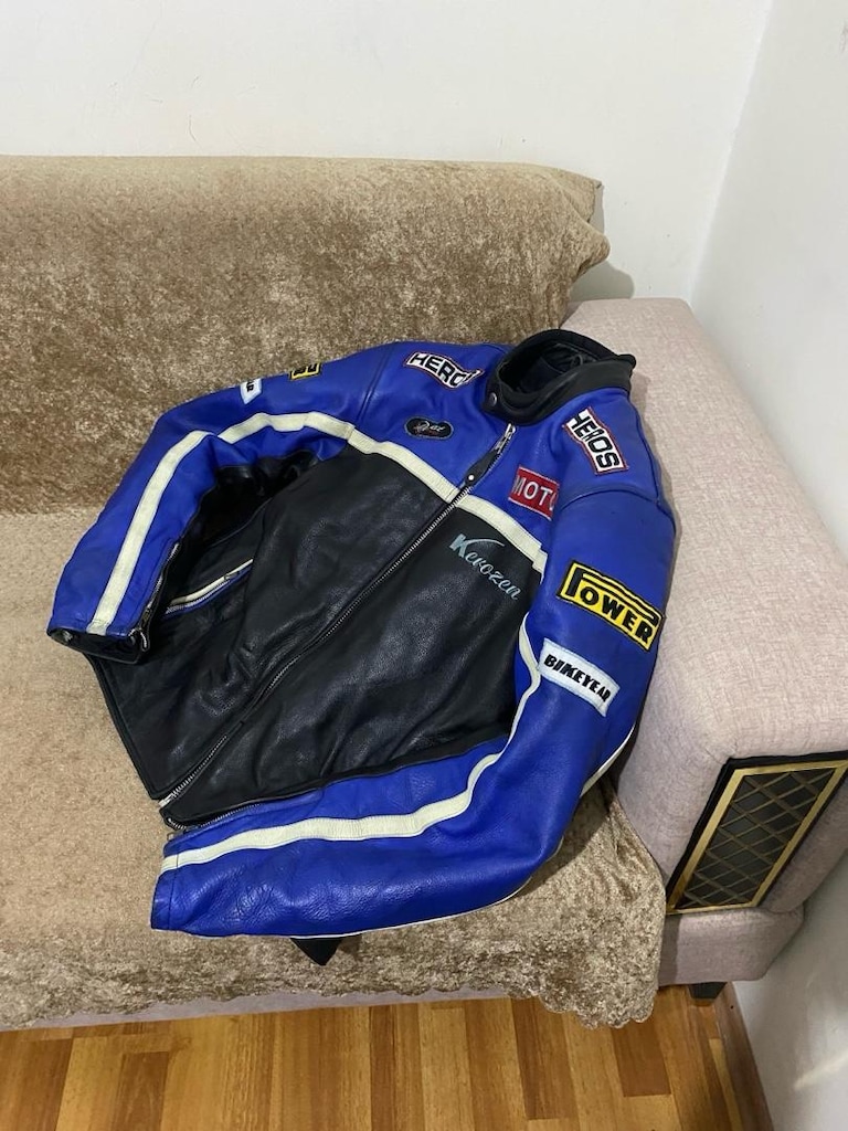 Kerozen Hakiki Deri Vintage Motosiklet Ceketi (L) - 3