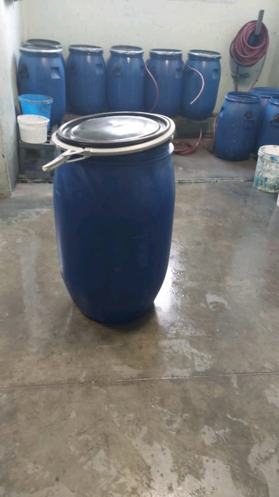 GÜNCEL SATIŞTA samandıra120 kg lik BİDON MAVİvaril kapaklı çemberli - 2
