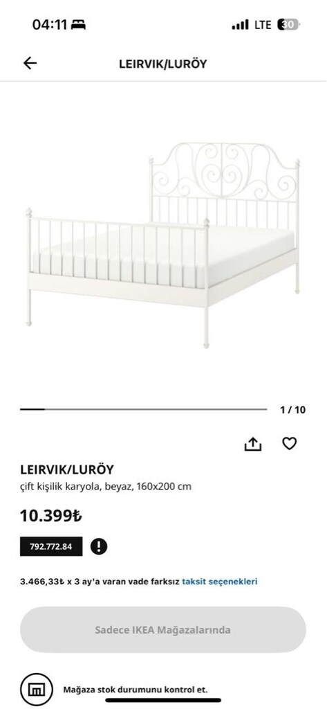 ikea Karyola + visco yatak - 2