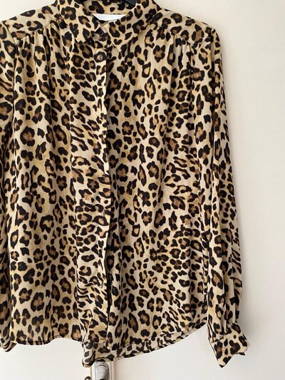 h&m leopar gömlek