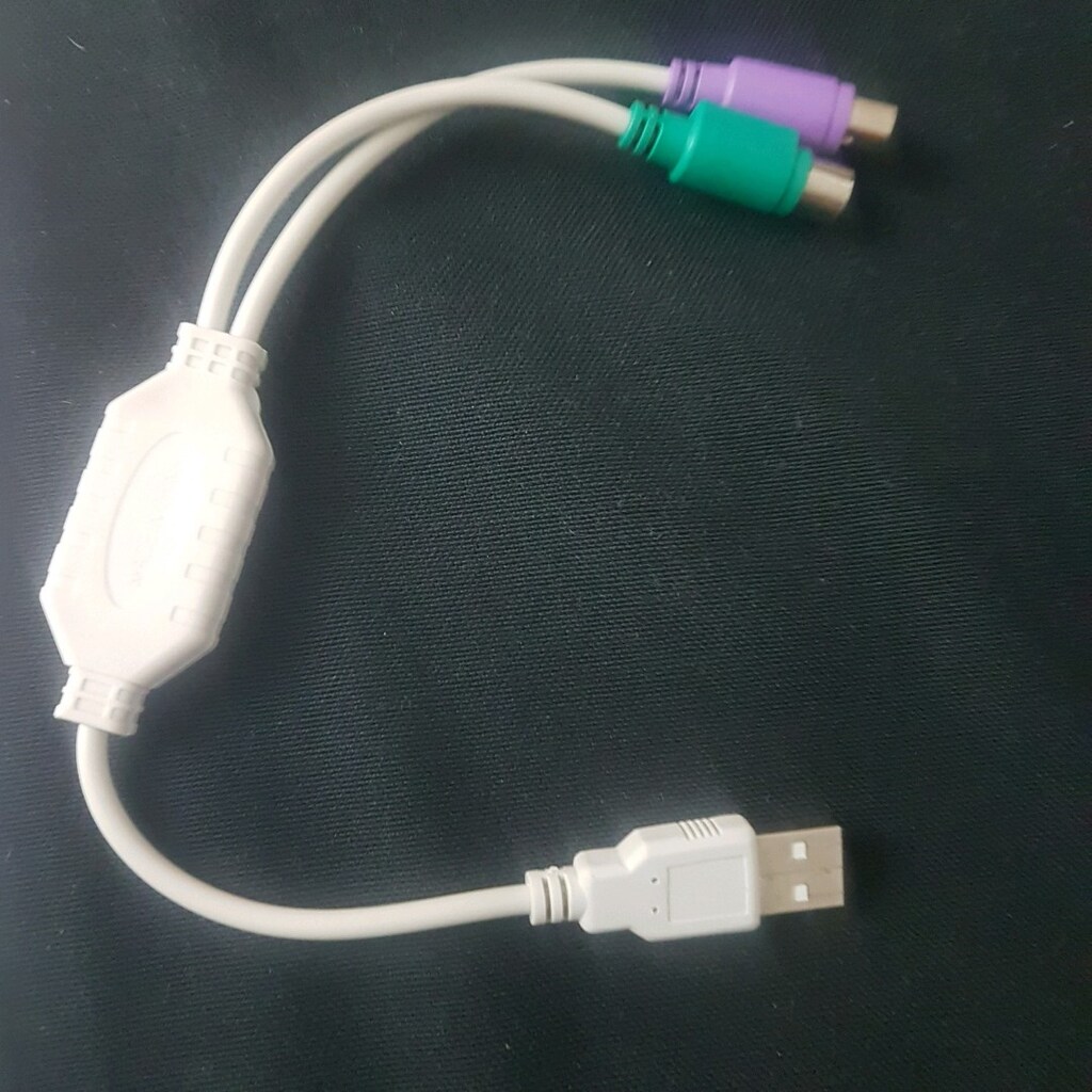 Alfais USB PS/2 Klavye Mouse 4638P Tek USB den çalıştıran Kablo Bağla - 2