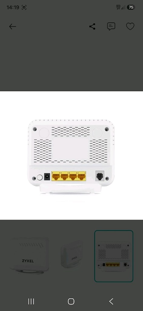 Zyxel VMG1312-T20B 2.4 GHz 300Mbps Wi-Fi VDSL2 ADSL2+ Modem Router - 3