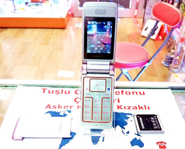 S3600 SAMSUNG PEMBE ORJ GÜMRÜK MALI TUŞLU KAPAKLI TELEFONU