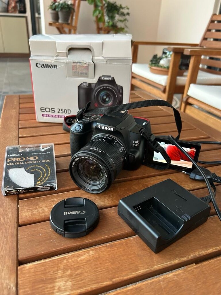 Canon eos 250D FOTOĞRAF MAKİNESİ + 18-55mm lens+ ND10 stop filtre - 2