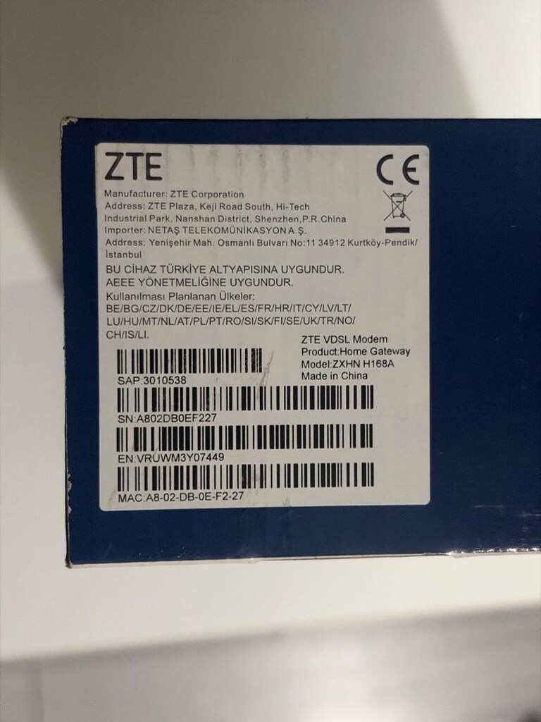 ZTE ZXHN H168A 4 Port 1200 Mbps 5GHz VDSL2 Modem Refrubished - 2