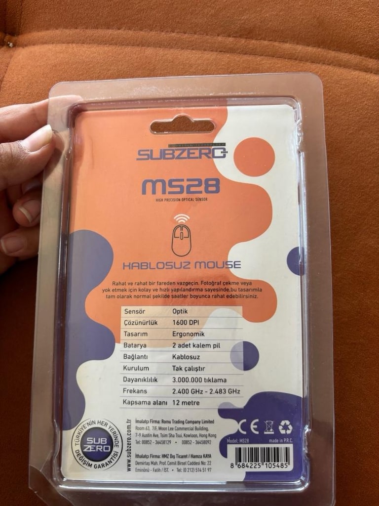 Sıfır Kapalı Kutu Subzero MS28 Kablosuz Mouse - 2
