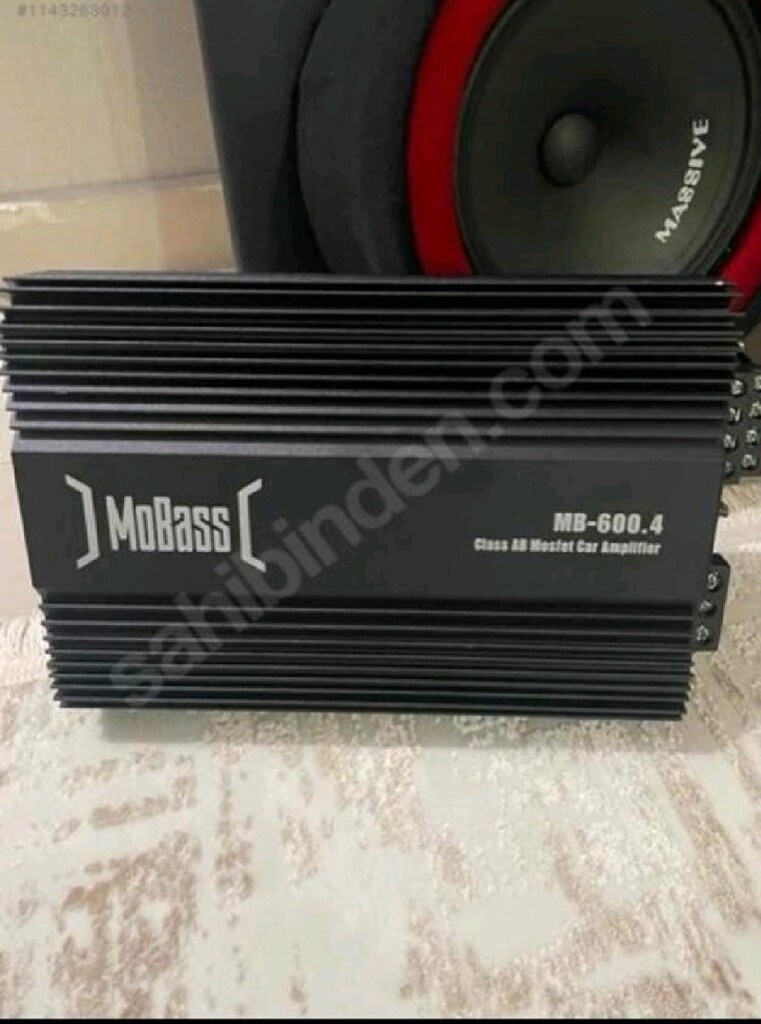 Mobass MB-600.4 2x150 W Oto Amplifikatör h 1 çift mid kabin + kutu bas - 2