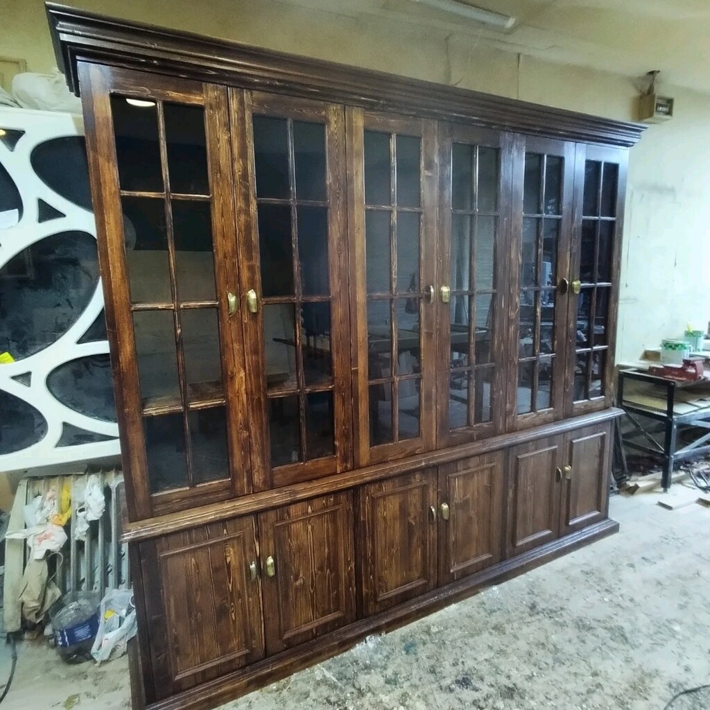 natürel ahşap kitaplık. - 3