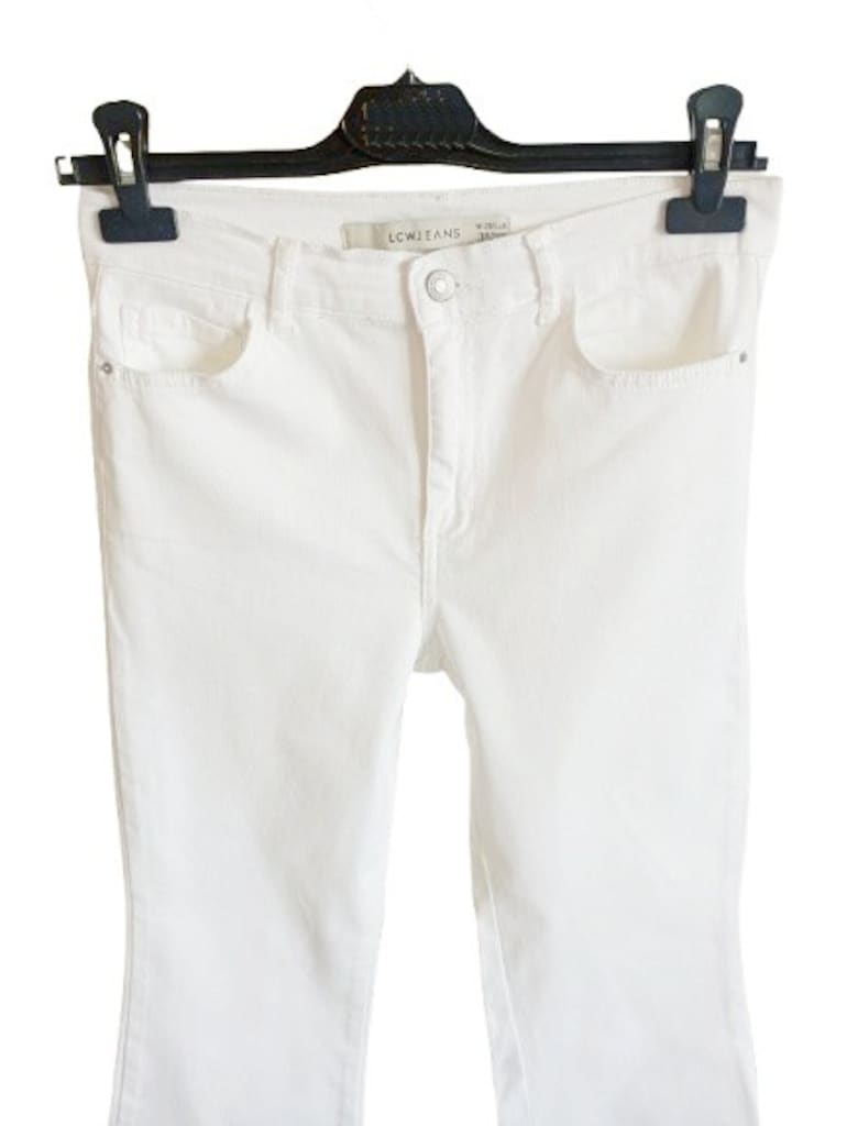 LC Waikiki Beyaz İspanyol Paça Stretch Kadın Jean Pantolon - 2