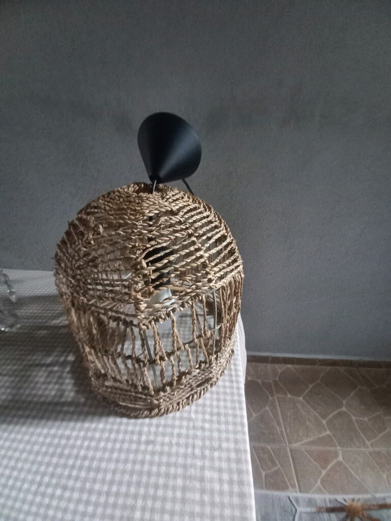 Bambu hasır avize - 2