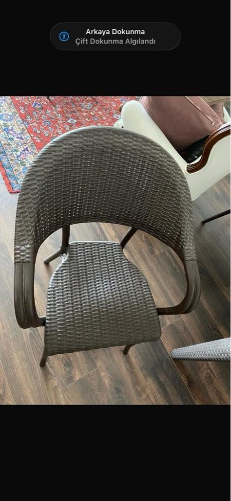 Rattan bahçe mobilya takımı cam masa 6 sandalye - 4