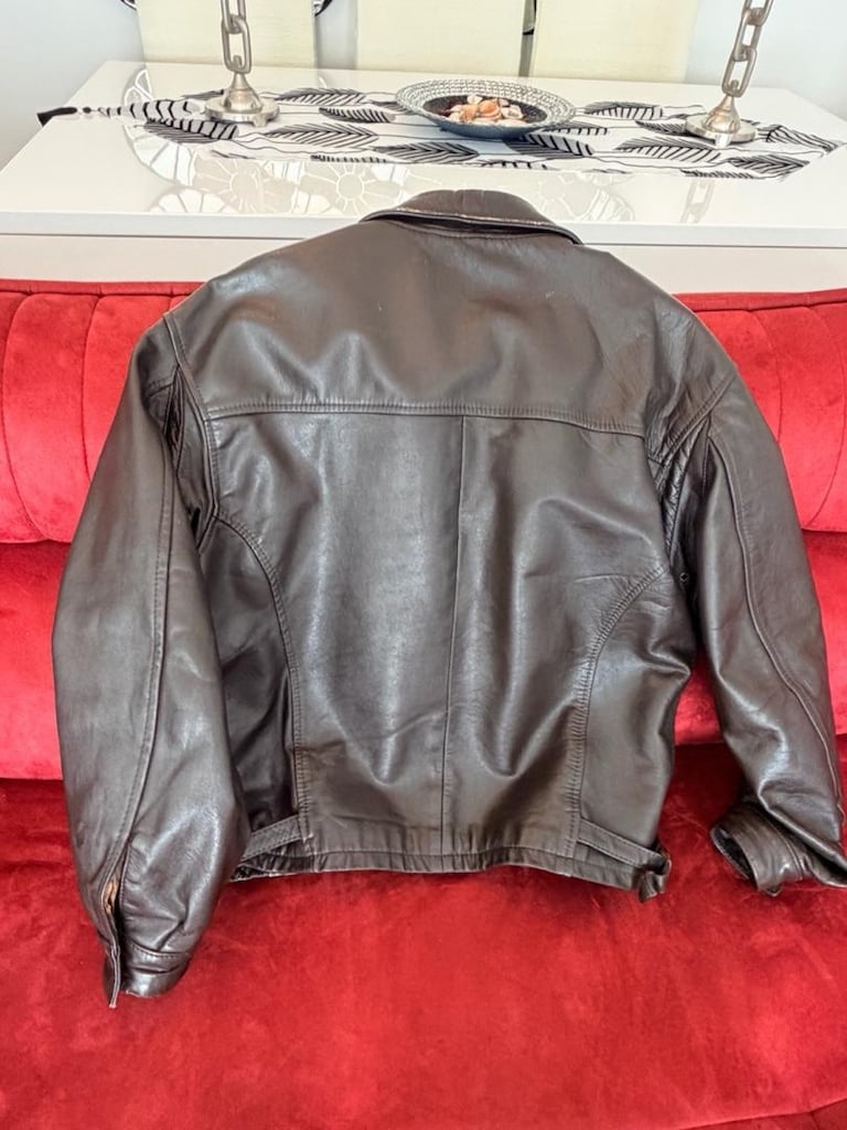 Levis Deri Mont Ceket Vintage M-L beden koyu kahve renk - 2