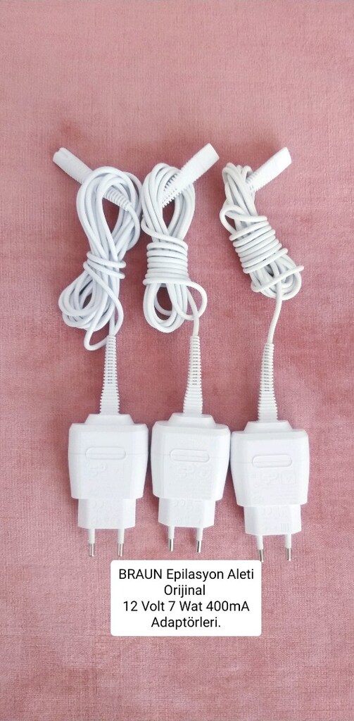 BRAUN Epilasyon Aleti Orijinal 12 Volt 7 Wat 400mA Adaptörleri. - 2