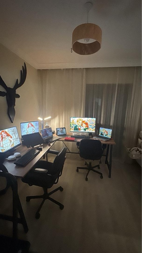 L çalışma masası ve deri ofis sandalyeler - 6