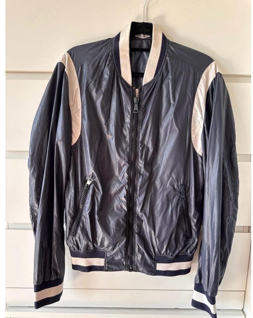 DOLGE GABBANA Siyah ve krem rengi bomber ceket - 3