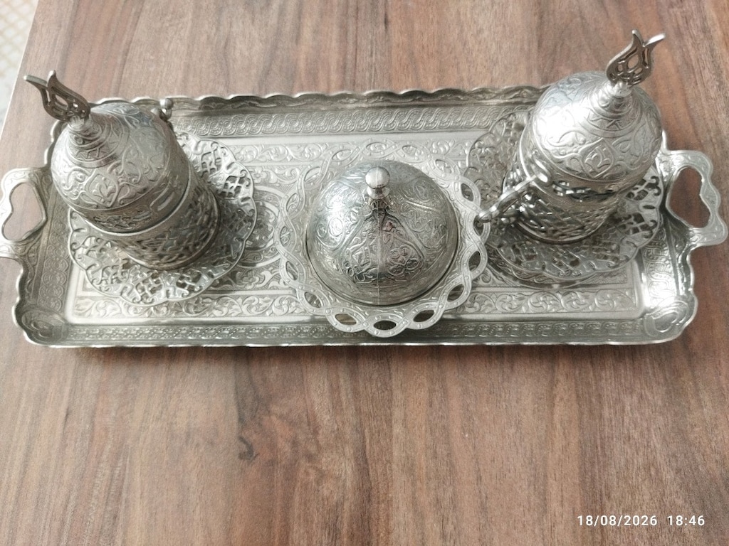Acar gümüş kahve takımı - 6