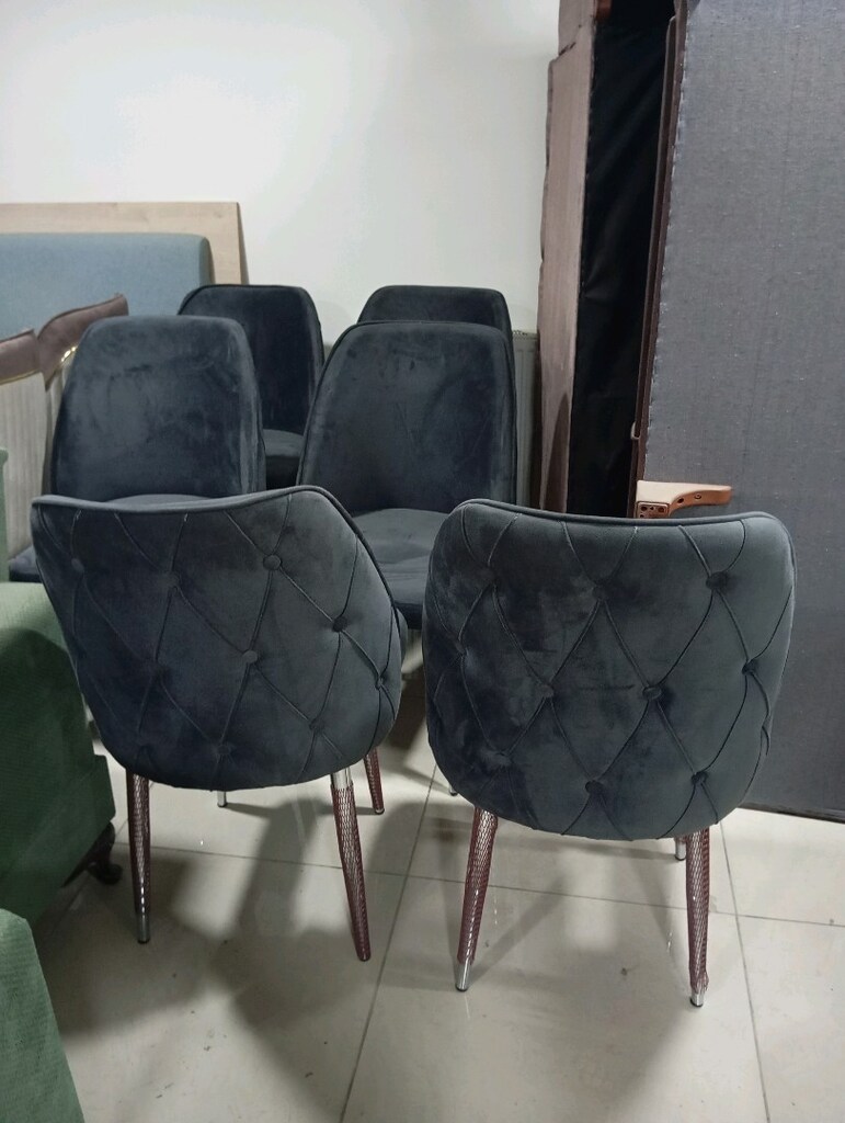 sıfır ürün 6 adet ayakları çelik sandalye - 2