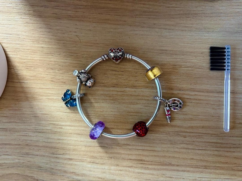 Orjinal Pandora Gümüş Bileklik + 6 Orjinal Charm - 4