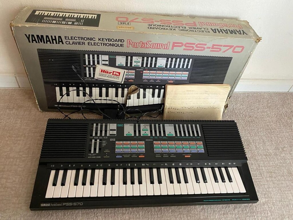 Yamaha PortaSound PSS-570 Vintage Org – Kutulu, Temiz, Koleksiyonluk - 4