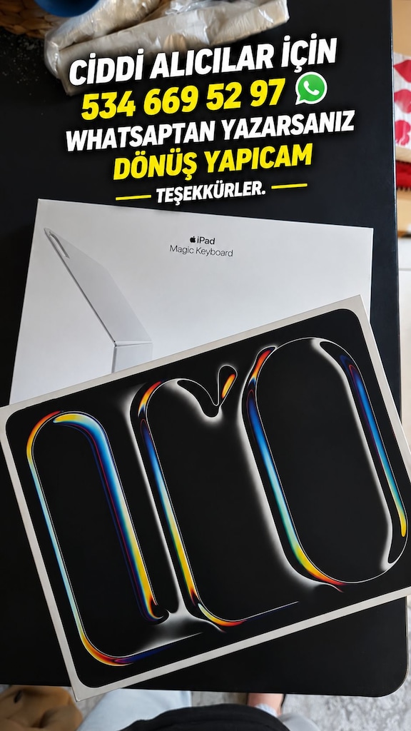iPad Pro 11 inç M4 Çip 256 GB Kutu fatura 13 ay garantili Ekipman ile - 2