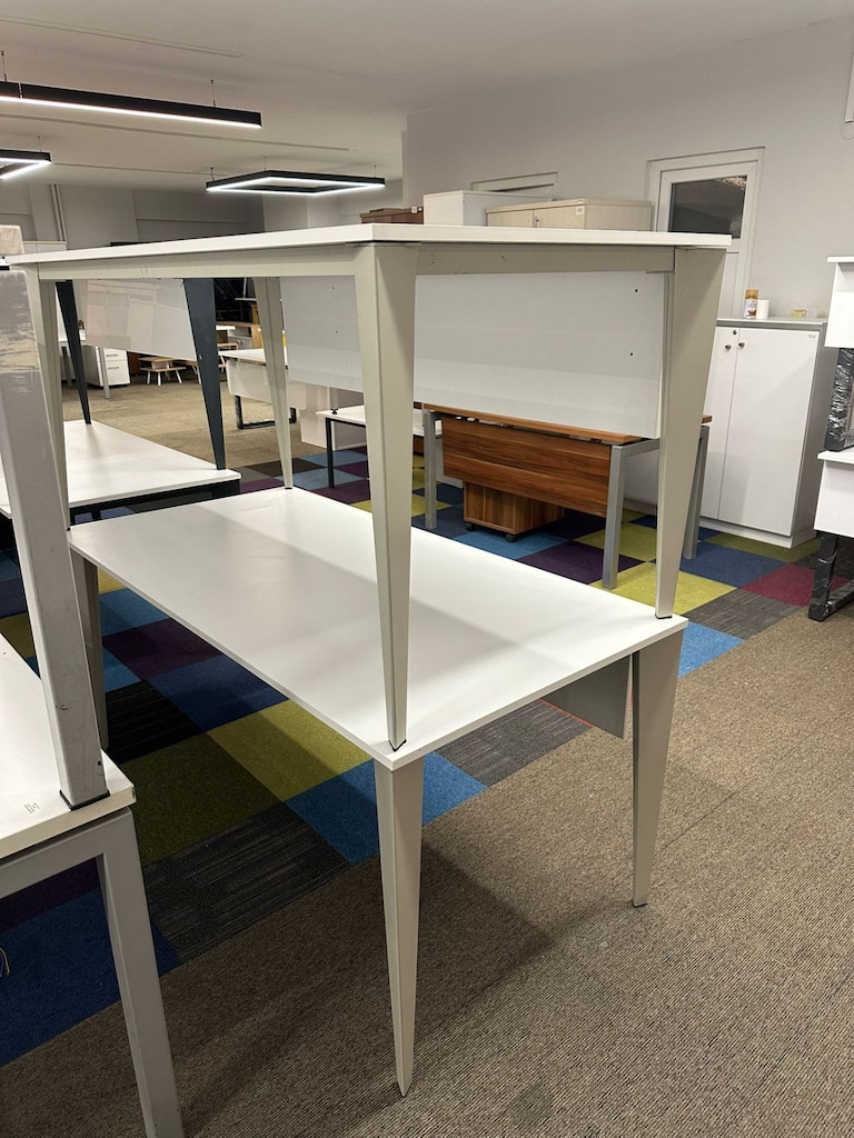 KLAS OFİS ÜSKÜDAR 160x80 cm BEYAZ İSKELET AYAKLI MASA - 4