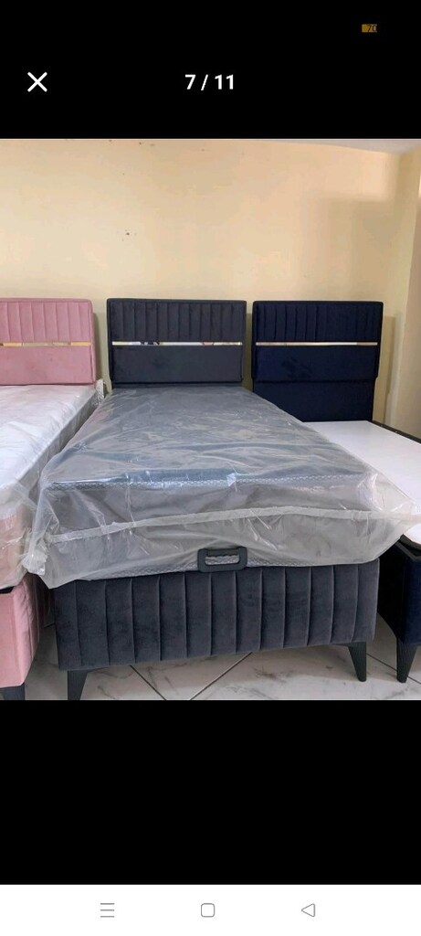 çift kişilik baza başlık yatak çelik kasa iyisi sıfır paketli ürünler - 8