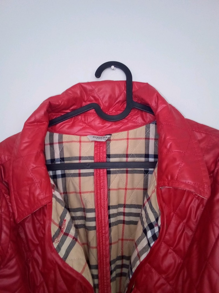 Burberry yağmurluk mont kırmızı orijinal boy 80 - 2