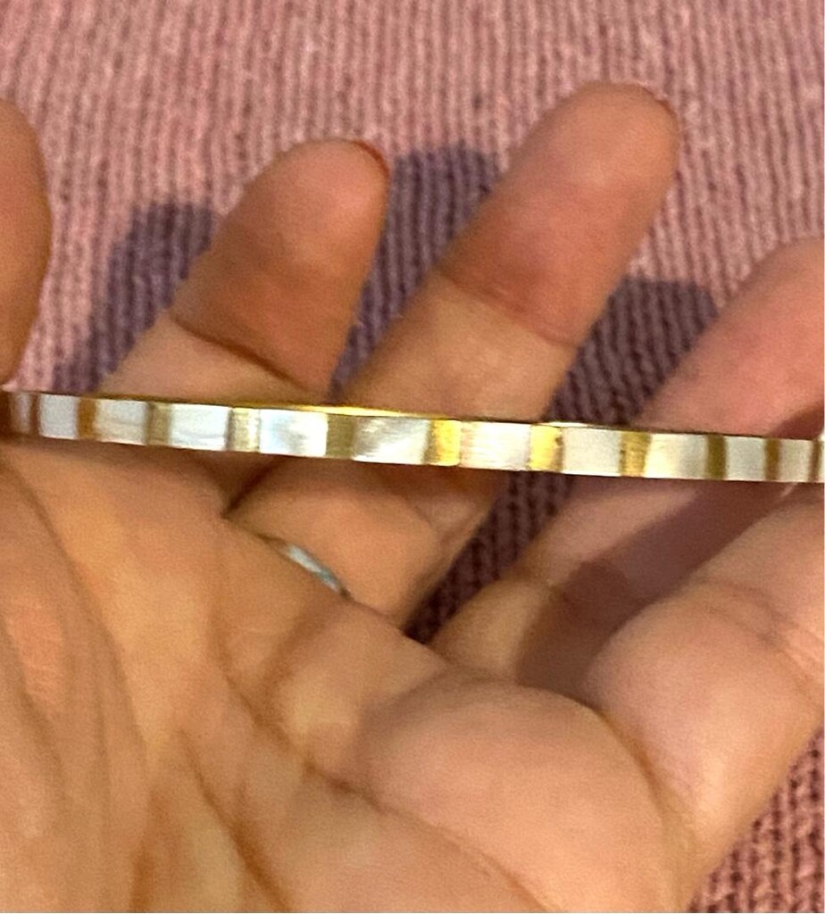 Vintage Sedef Kakma Pirinç Bilezik - 10