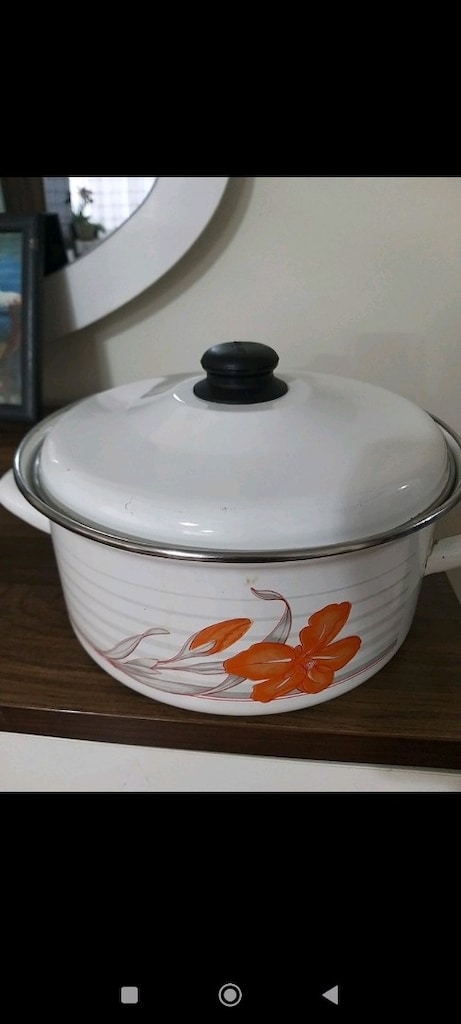 vintage büyük boy çinko tencere 26 cm - 3