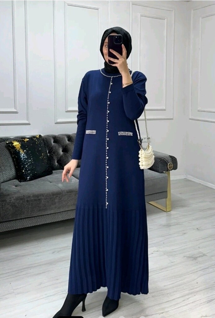 Soğuk İplik Merserize Elbise - 2