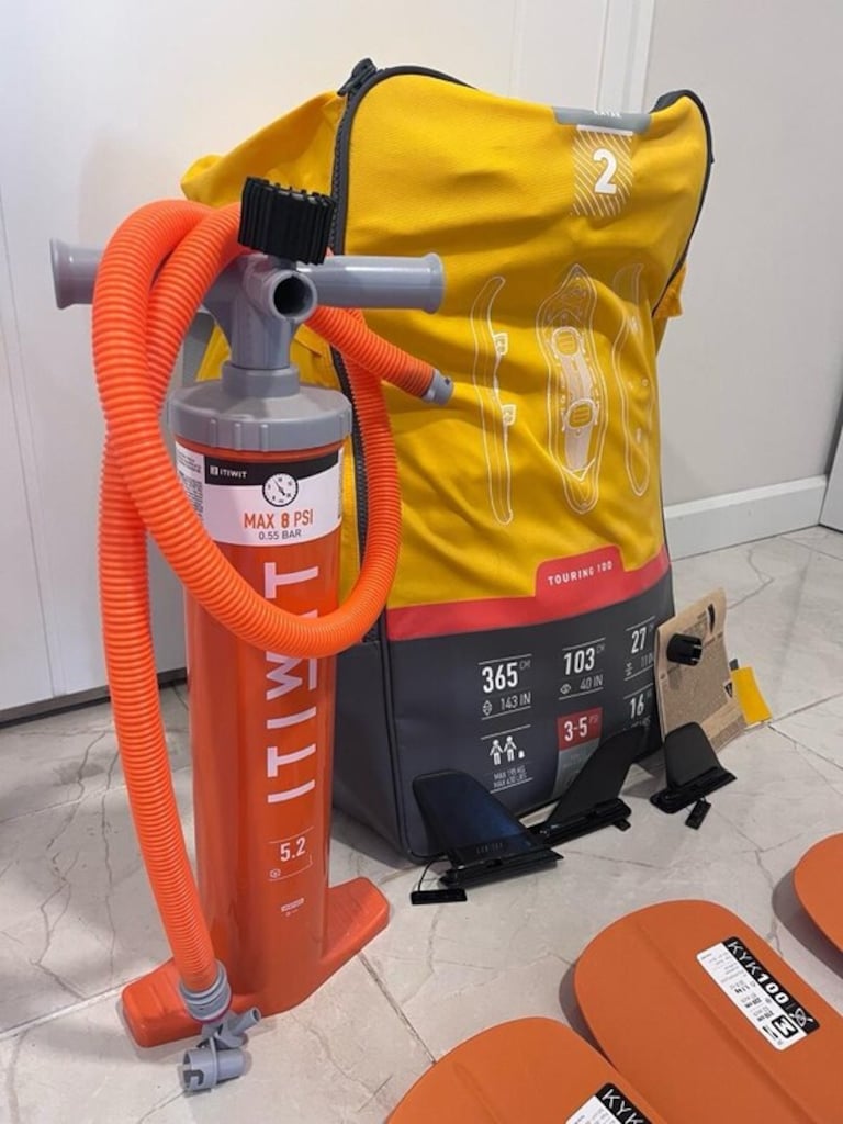 Decathlon Tribord Şişme Kano - 2 Kişilik - Sarı - 100 - 4