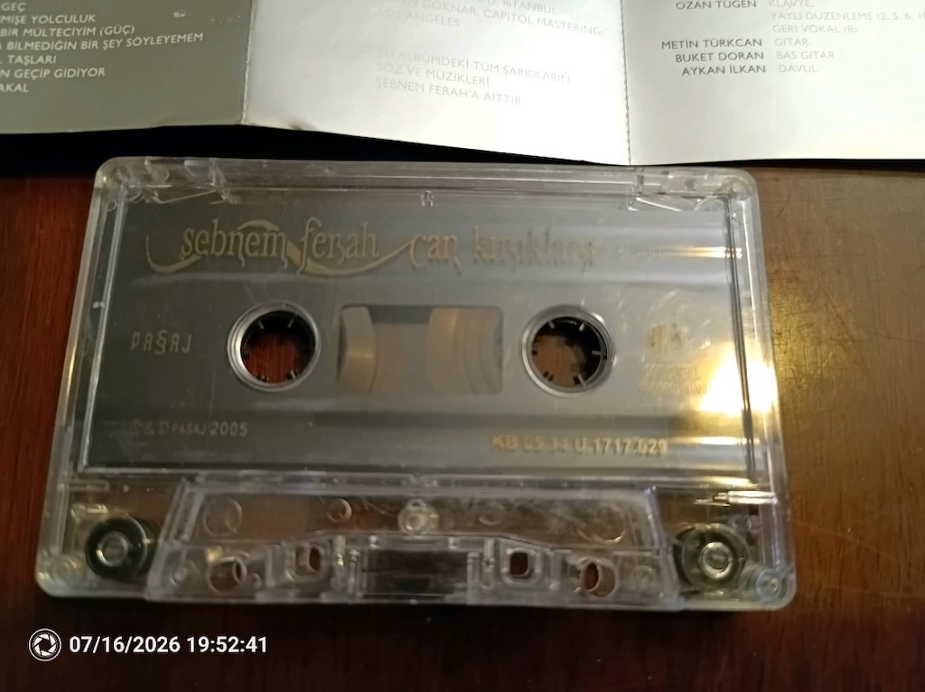 Şebnem Ferah 2005 baskı Can Kırıkları kaset - 3