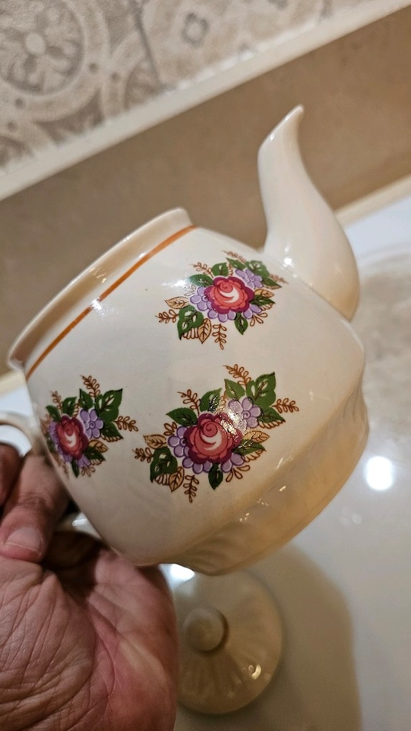 Vintage Antika Rus Yapımı Porselen Demlik – Yalıdan Çıkma - 5