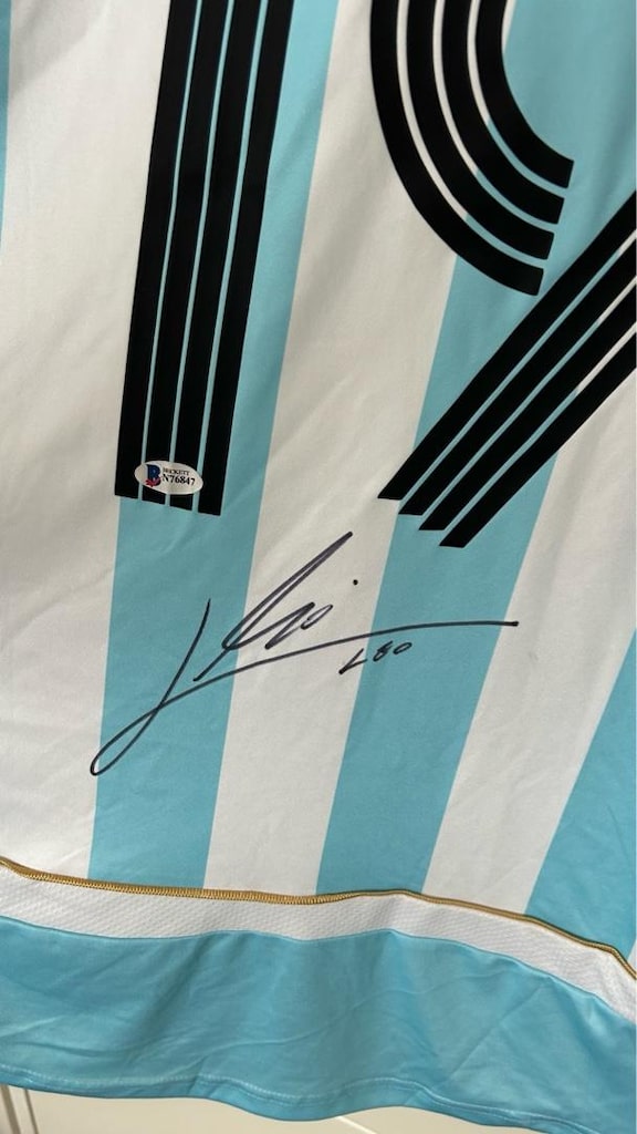 Messi Islak İmzalı 2006 Arjantin Forma Orjinal - 3