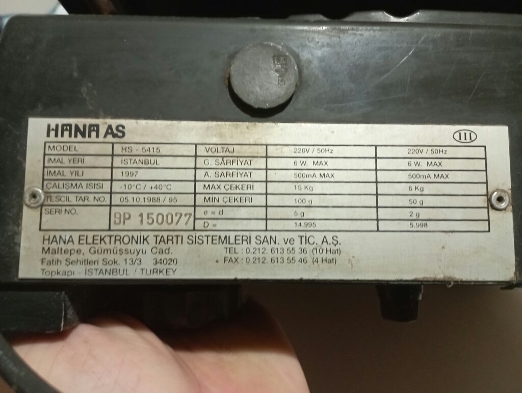 Ekranı ve Tartısı Sağlam Tuş Takımı Tamirlik Hana HS-5415 Terazi - 3