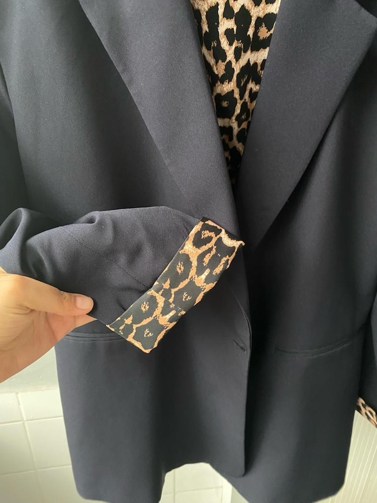 lacivert oversize blazer ceket — görsel 3/4