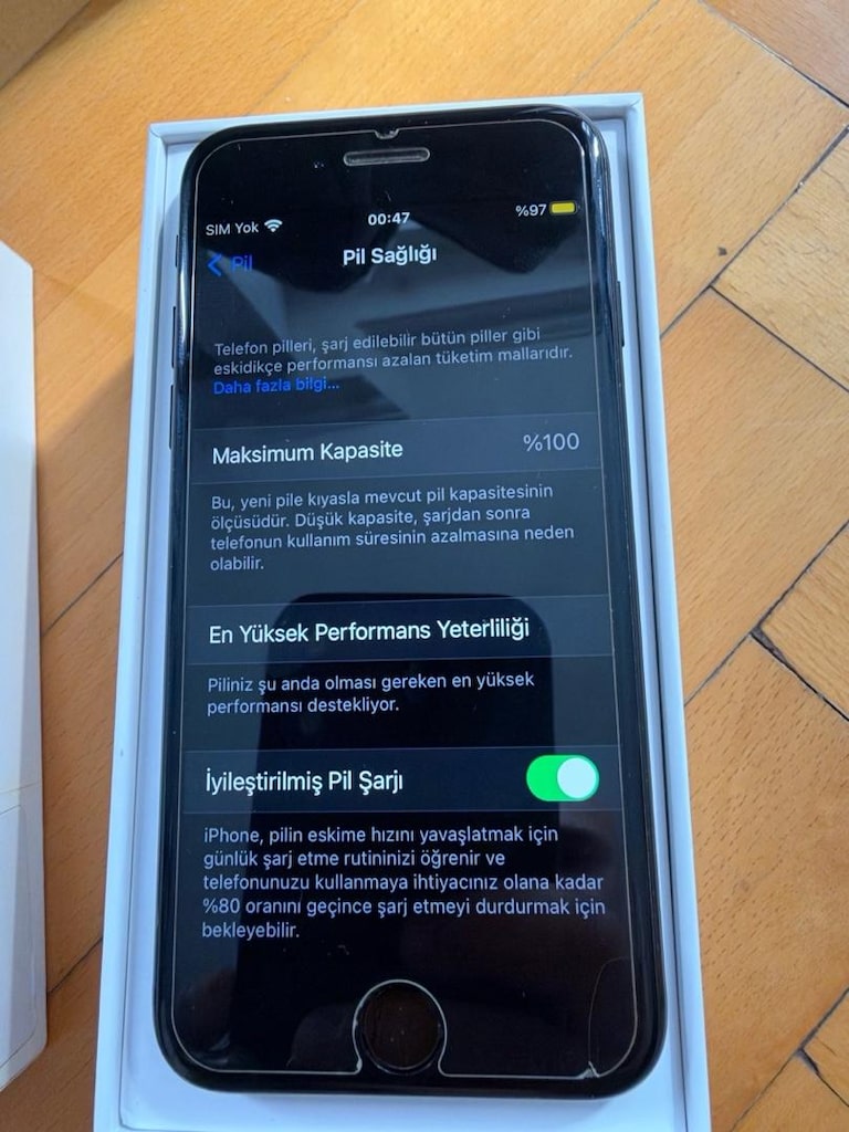iPhone 7 32 gb siyah pil sağlığı %100 - 10