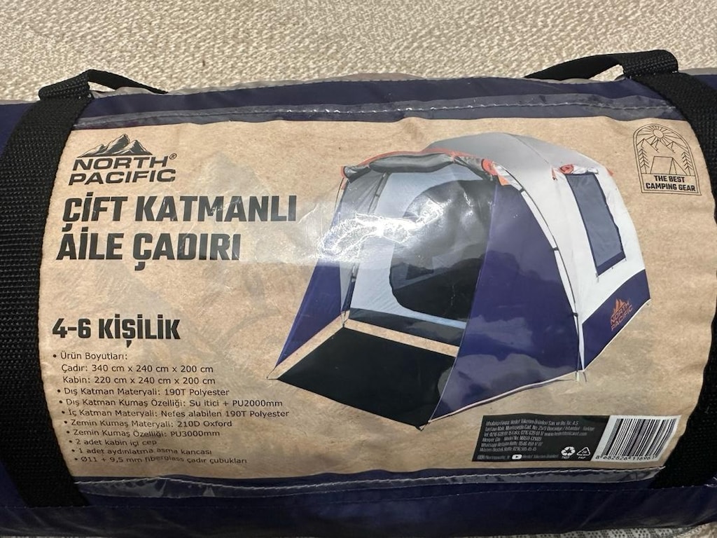 North Pacific Çift Katmanlı Aile Çadırı 4-6 Kişilik Sıfırdır - 2