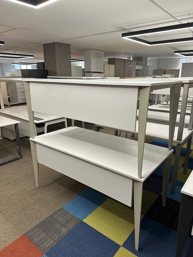 KLAS OFİS ÜSKÜDAR 160x80 cm BEYAZ İSKELET AYAKLI MASA - 3