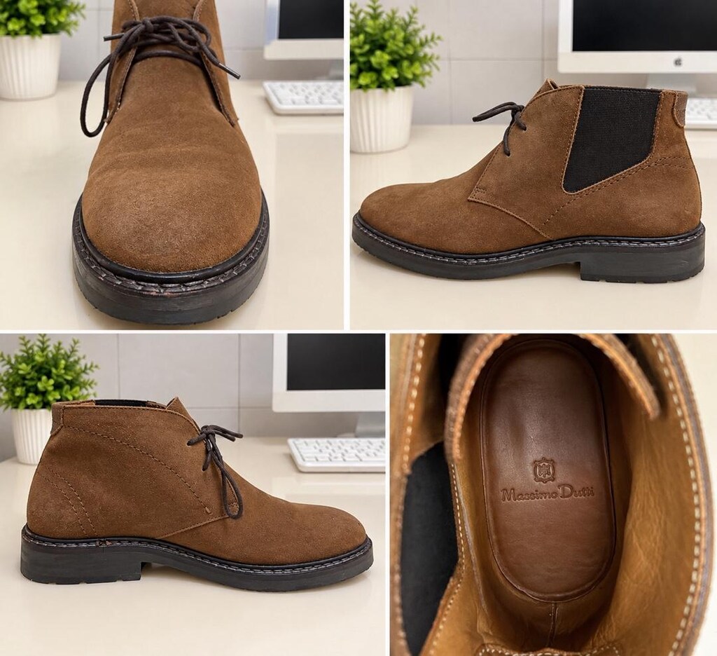 Massimo Dutti Kahverengi Süet Erkek Bot