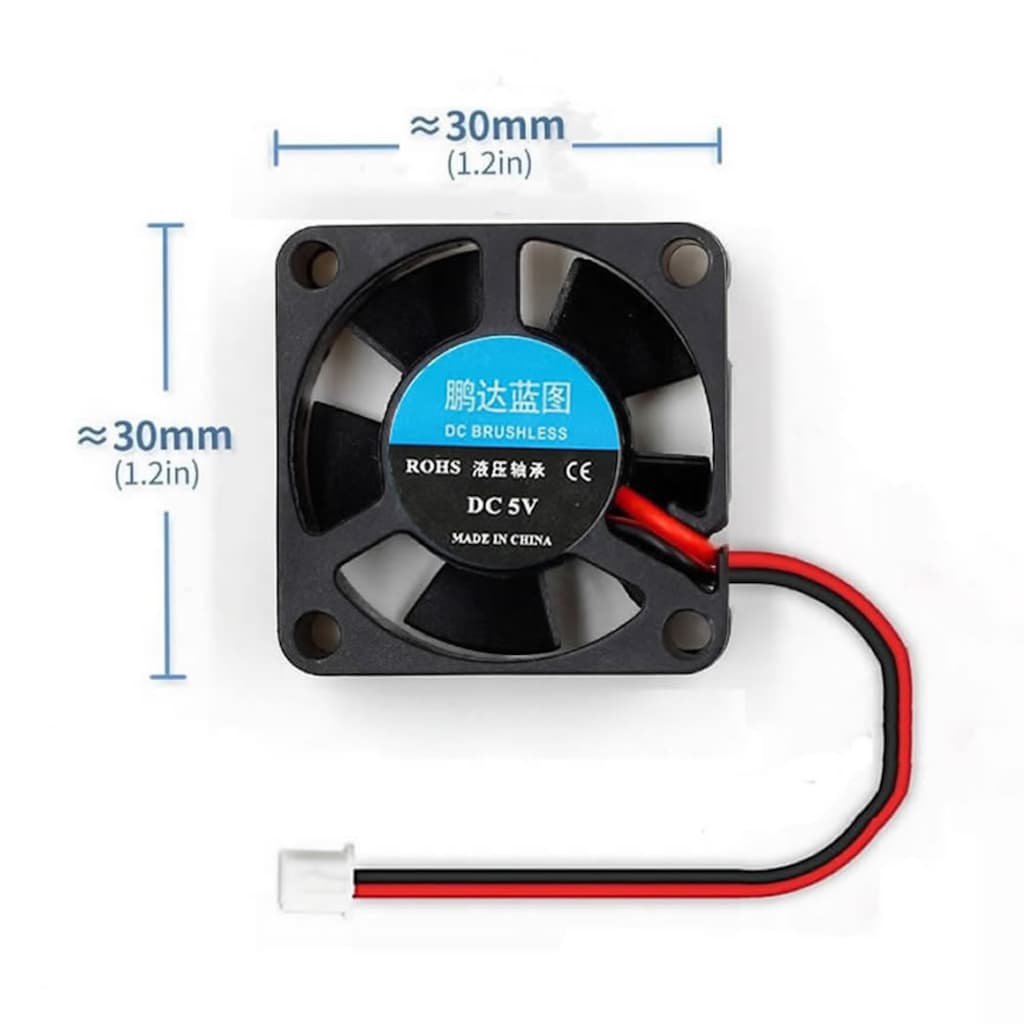 30x30x10mm DC 5V-12V Sessiz Fırçasız Motor 3D Printer Kare FAN - 3