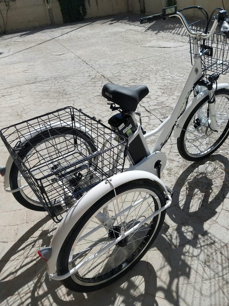 Volta VB5 3 üç tekerlekli elektrikli sepetli yeni gibi bisiklet - 6