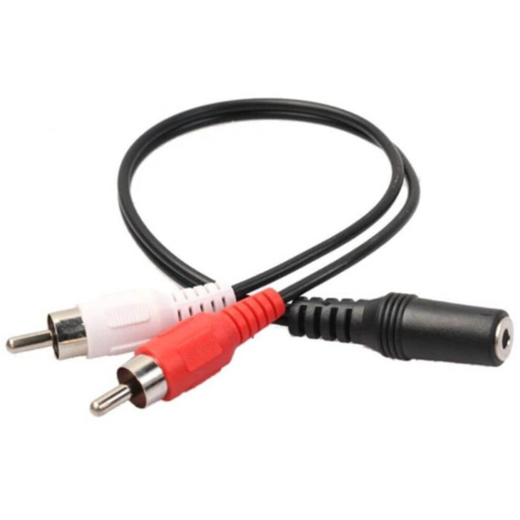 2 RCA Erkek To 3,5 mm. AUX Stereo Dişi Ses Dönüştürücü - 7