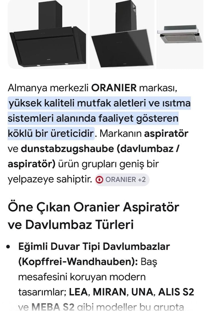Oranıer Aspiratör - 3