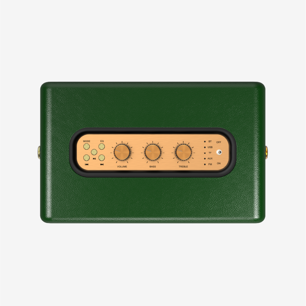 Premium Çift Mikrofonlu 50W Retro Bluetooth Radyo Hoparlör M407 - 5