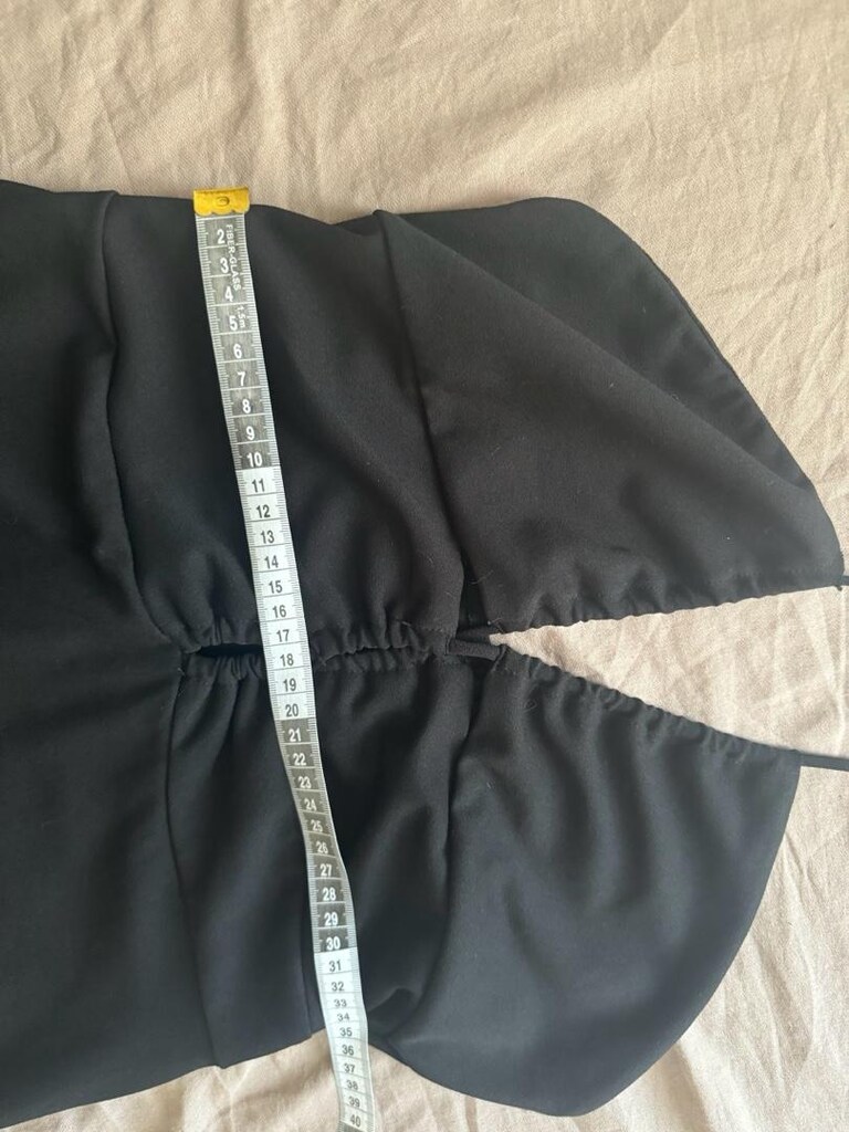 BERSHKA siyah elbise midi ipli halter yaka - 8